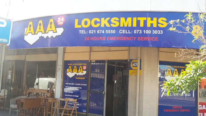 The AAA Locksmiths key-cutting counter in Cape Town